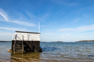 Boathouse on the sea