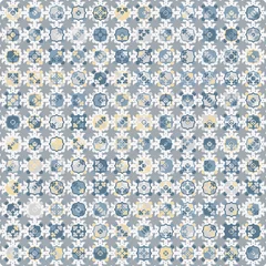 Tapeten Lisbon geometric Azulejo tile vector pattern, Portuguese or Spanish retro old tiles mosaic, Mediterranean seamless design. Ornamental textile background inspired by Spanish and Portugue © mariia_may