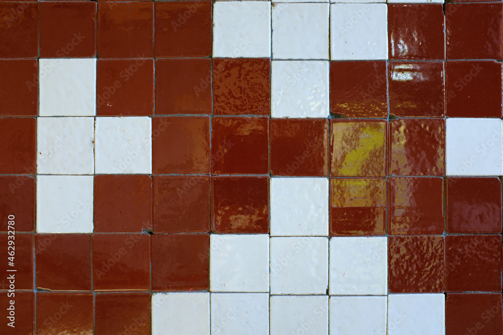 Poster wall with old mosaic. background for design