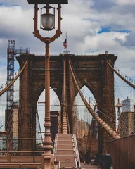 Fotobehang Brooklyn Bridge, one of the most iconic bridge of New York © gabrielwladimir