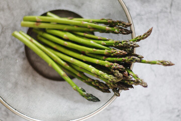 A bunch of asparagus sprouts