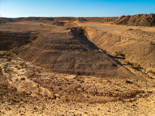 volcanic landscape in the desert