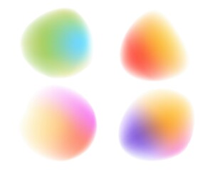 Bright Blurred Balls And White Background With Gradient Background, Vector Illustration