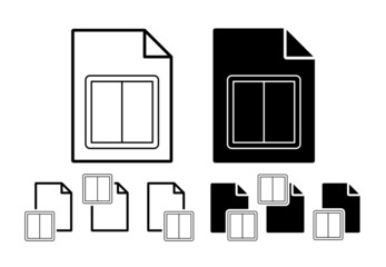 Switch outline vector icon in file set illustration for ui and ux, website or mobile application