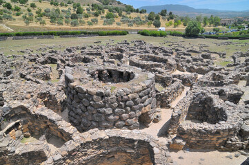 Su Nuraxi  - a nuragic archaeological site in Barumini, Sardinia, Italy.