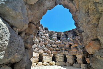 Su Nuraxi  - a nuragic archaeological site in Barumini, Sardinia, Italy.