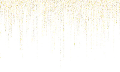 Garland border gold glitter vector background illustration.