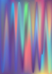 Hologram gradient background. Iridescent holo texture. Pearlescent unicorn vector backdrop.