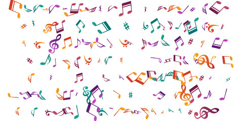 Fototapeta na wymiar Music note symbols vector illustration. Symphony