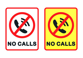 No call sign. Forbidden call. Illustration vector