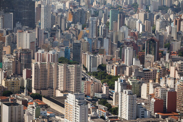 Naklejka premium SAO PAULO BRAZIL CITY AERIAL VIEW. High quality photo