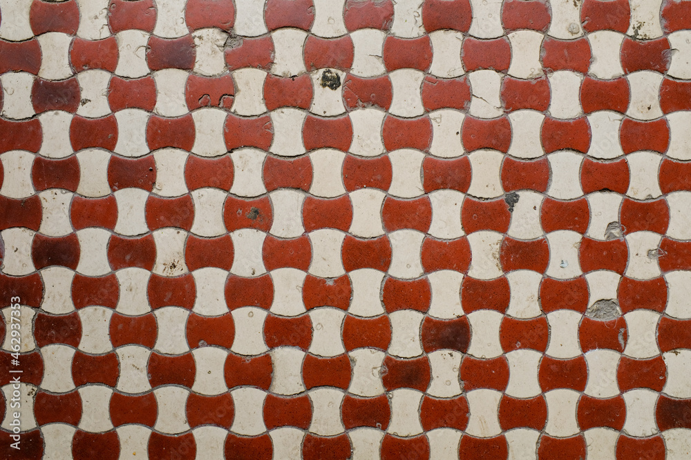 Poster wall with old mosaic. background for design