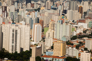 Naklejka premium SAO PAULO BRAZIL CITY AERIAL VIEW. High quality photo