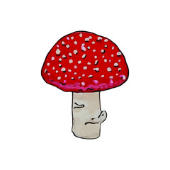Mushrooms. Watercolor, hand-drawn illustration, isolated on a white background