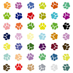 dog, animal footprint pattern, ideal for projects, backgrounds, banners, logos.	
