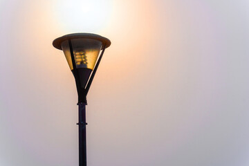 The sun and fog over the lantern