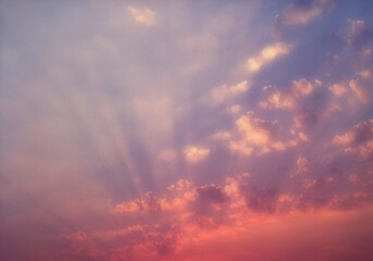 Awesome clouds and sunset
