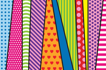 Pop Art vector image. Pop-art geometric colourful.Color splash abstract background for design.