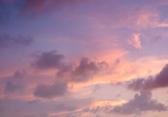 Naklejka na ściany i meble Awesome clouds and sunset