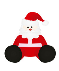 Santa Clause sitting. vector illustration