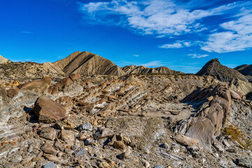 Dragon Tail, Colas de Dragon in Tabernas Desert in Almeria, Spain