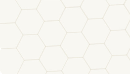 Vector abstract graphic design background. Cream hexagons covering entire frame like a honeycomb with darker tan outline. Neutral color scheme. Copy space.