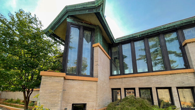 Dana Thomas House a Frank Lloyd Wright designed home in Springfield, Illinois.