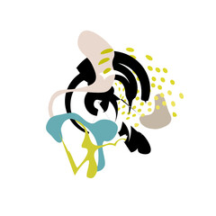 abstract artistic wall art design. Abstract modern coloured shapes, line arts background design for web, mobile app design