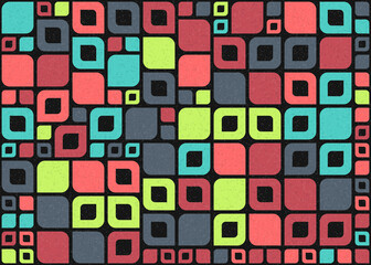 Abstract Geometric Pattern generative computational art illustration