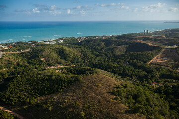 Fototapeta na wymiar Aerial view of a beach in Brazil