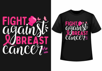 Fight against breast cancer t-shirt design (Breast cancer design, breast cancer t-shirt design)