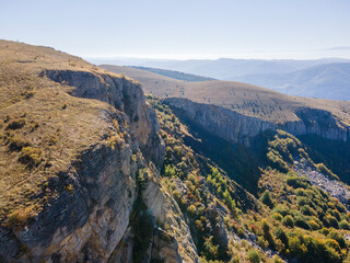 Fototapeta na wymiar Aerial view of Rock Formation Stolo at Ponor Mountain, Bulgaria