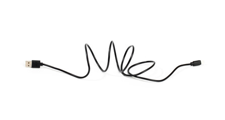 Smart Phone Lightning Cable  Isolated on white screen - Image