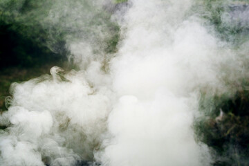 Fototapeta na wymiar Texture of smoke from fire close up
