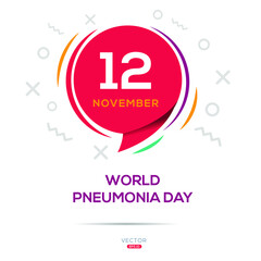 Fototapeta na wymiar Creative design for (World Pneumonia Day), 12 November, Vector illustration.