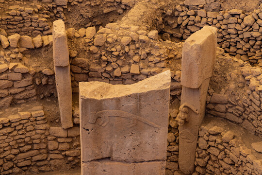 Ancient Site of Gobekli Tepe is a pre-historic place from roughly 12000 years ago in SanliUrfa, Turkey