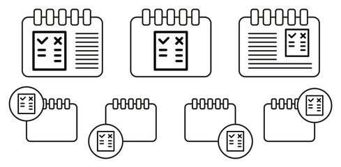 List add no vector icon in calender set illustration for ui and ux, website or mobile application