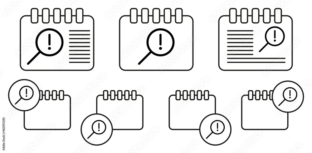 Wall mural information search vector icon in calender set illustration for ui and ux, website or mobile applica