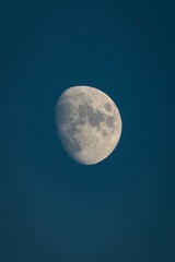 Waning Gibbous Moon in the Night Sky