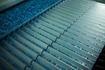 Fototapeta premium Production line pharmaceutical industry. Manufacturing of drugs and medications, pharmaceuticals.