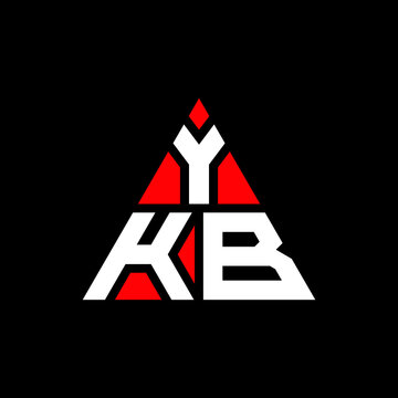 YKB triangle letter logo design with triangle shape. YKB triangle logo design monogram. YKB triangle vector logo template with red color. YKB triangular logo Simple, Elegant, and Luxurious Logo. YKB 