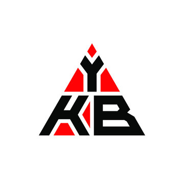 YKB triangle letter logo design with triangle shape. YKB triangle logo design monogram. YKB triangle vector logo template with red color. YKB triangular logo Simple, Elegant, and Luxurious Logo. YKB 