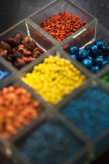 Production line pharmaceutical industry. Manufacturing of drugs and medications, pharmaceuticals.