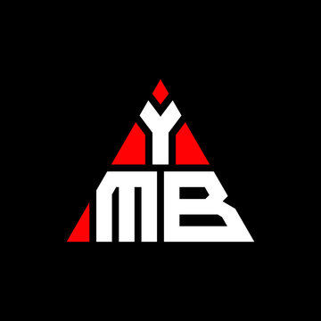 YMB triangle letter logo design with triangle shape. YMB triangle logo design monogram. YMB triangle vector logo template with red color. YMB triangular logo Simple, Elegant, and Luxurious Logo. YMB 