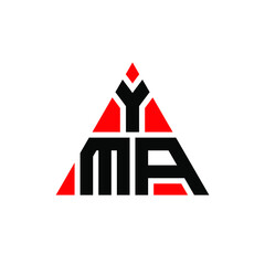 Obraz na płótnie Canvas YMA triangle letter logo design with triangle shape. YMA triangle logo design monogram. YMA triangle vector logo template with red color. YMA triangular logo Simple, Elegant, and Luxurious Logo. YMA 