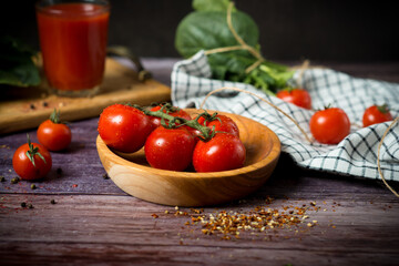 abstract design background vegetables on a wooden background