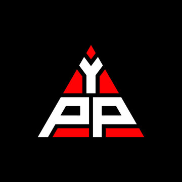 YPP triangle letter logo design with triangle shape. YPP triangle logo design monogram. YPP triangle vector logo template with red color. YPP triangular logo Simple, Elegant, and Luxurious Logo. YPP 