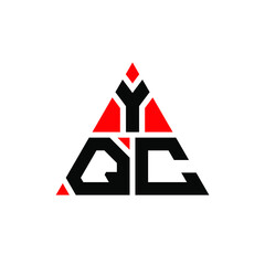YQC triangle letter logo design with triangle shape. YQC triangle logo design monogram. YQC triangle vector logo template with red color. YQC triangular logo Simple, Elegant, and Luxurious Logo. YQC 