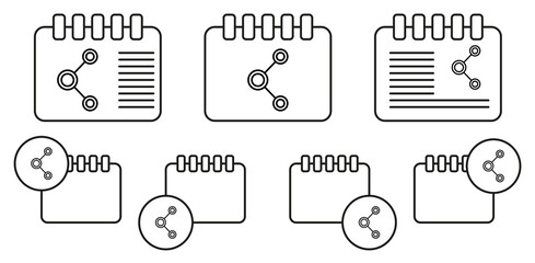 Will share vector icon in calender set illustration for ui and ux, website or mobile application