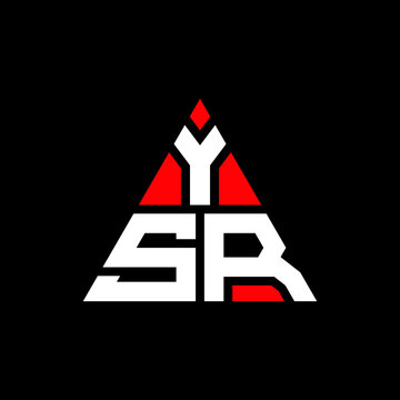 YSR triangle letter logo design with triangle shape. YSR triangle logo design monogram. YSR triangle vector logo template with red color. YSR triangular logo Simple, Elegant, and Luxurious Logo. YSR 